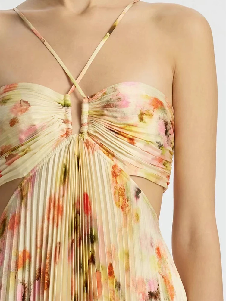 Beach Vaion Sle Estampado floral ter Dr Falda larga adelgazante con estampado floral extraordinario para mujer
