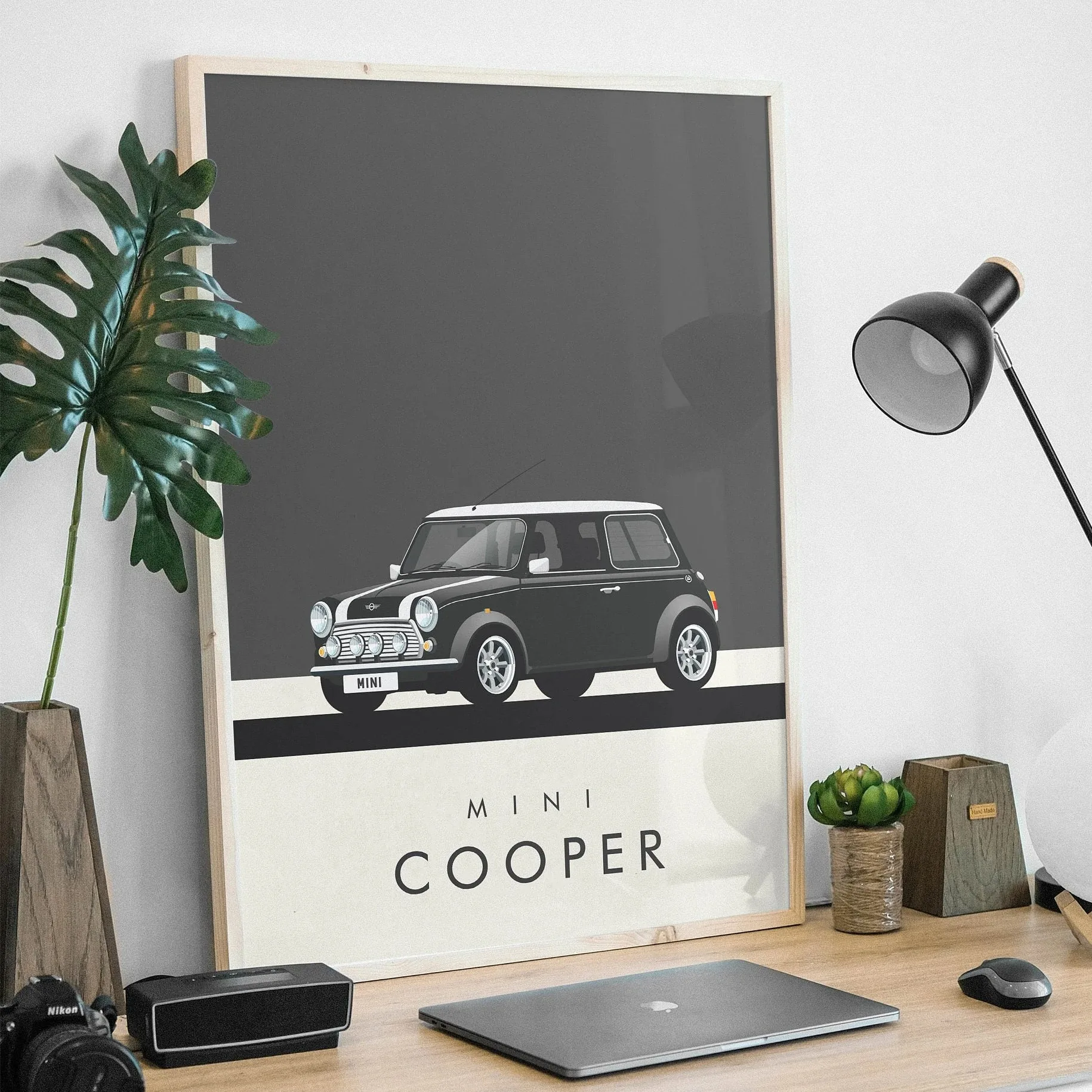 Mini Cooper MK1 Classic Poster Print Canvas painting Minimalist Retro Car Wall Art Decor Picture For Living Bed Room Home Decor