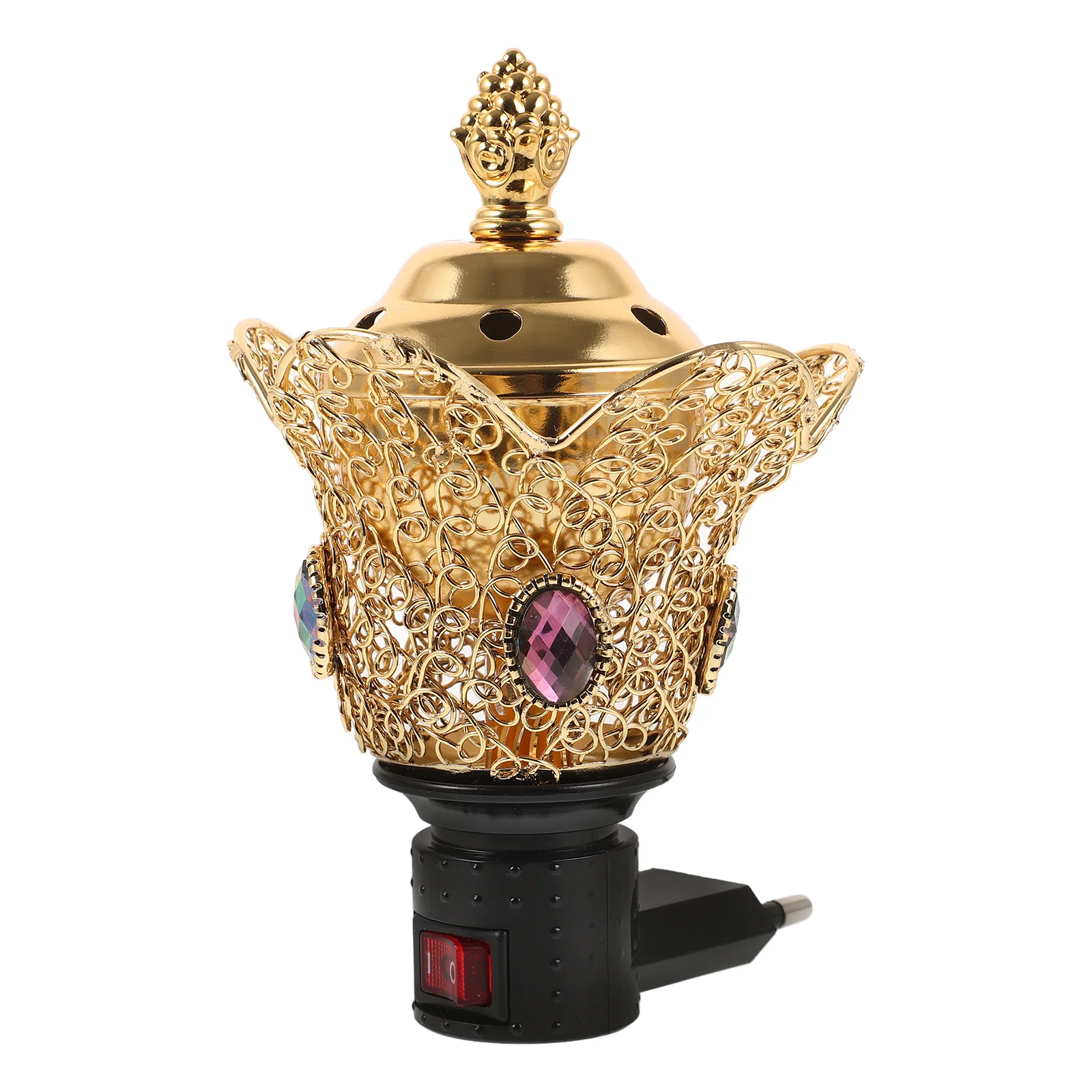 Decorative Electric Incense Burner Vintage Style Plug-in Aroma Stove for Home Tea Room Living Space Fragrance Diffuser Ornament