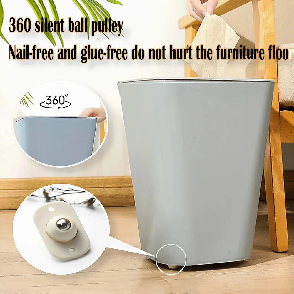 

8 pieces of self-adhesive universal wheel 360-degree bearing household rotating universal wheel furniture adhesive pulley trash can bottom roller wheel.