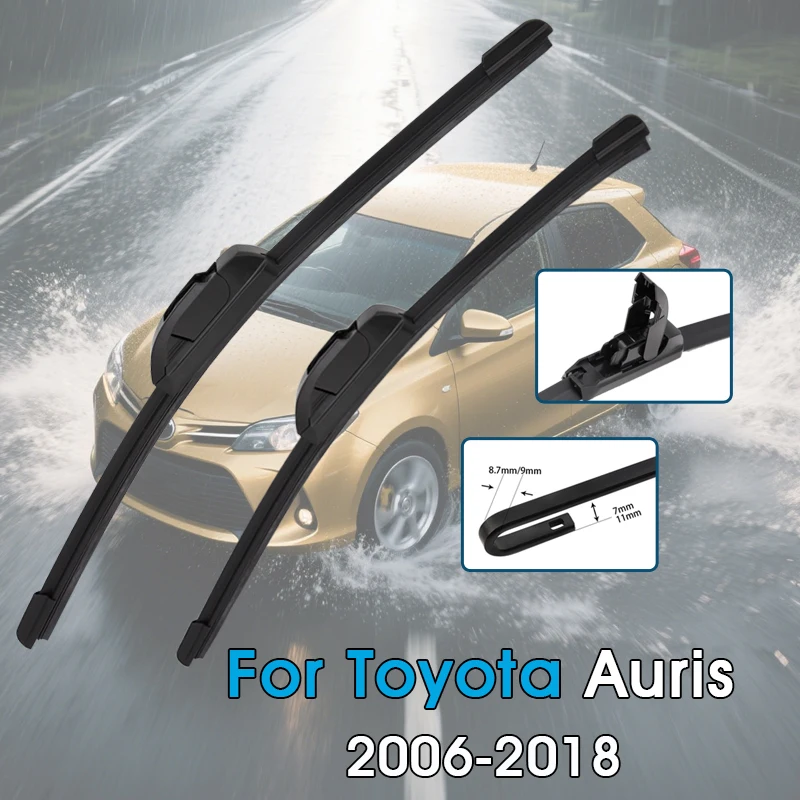

Автомобильные щетки стеклоочистителя для Toyota Auris E150 E180, лобовое стекло, щетки переднего окна, подходят для U-образного крючка, автомобильные аксессуары