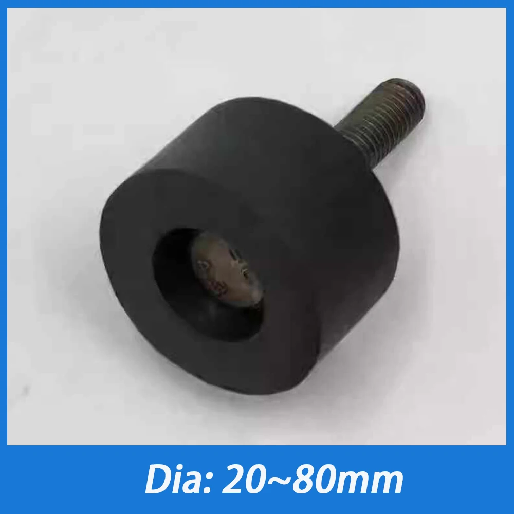 1Pcs Industrial Large Small Hole Rubber Shock-Absorbing Round Mechanical Cushioning Pad Dia 20~80mm