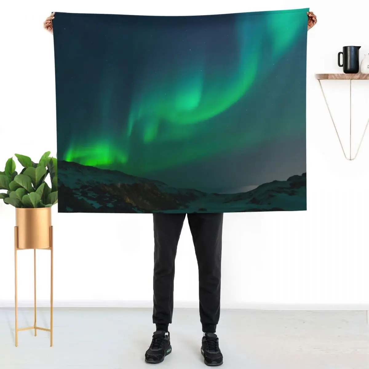 

Northern lights Throw Blanket Stylish Couch Blanket for Home Living Room