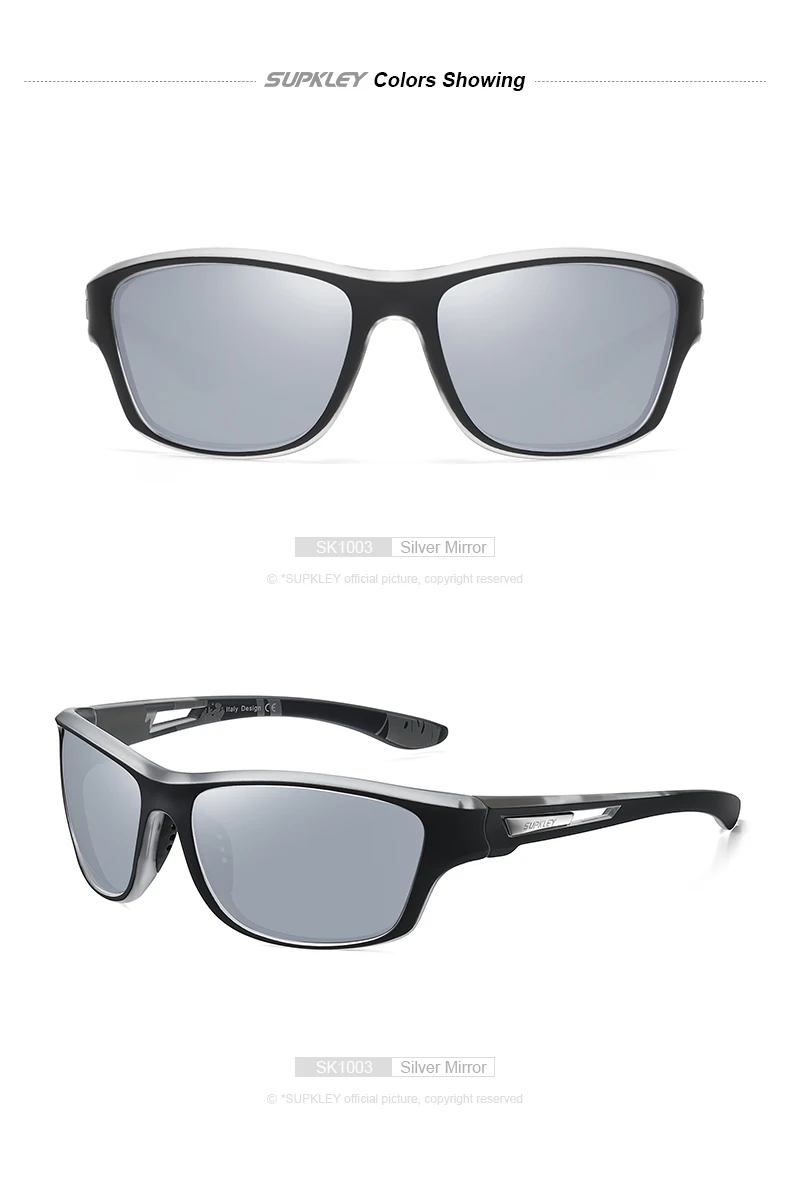 Supkley Männer polarisierte bunte Sonnenbrille Mode Sport Sonnenbrille uv400 Männer Frauen Bergsteiger brille – Detail 9