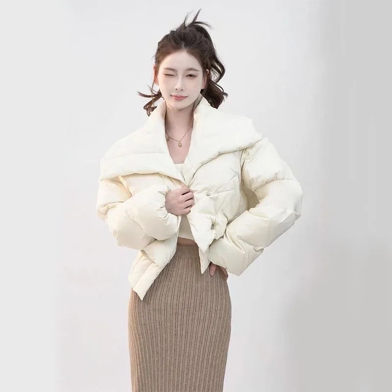 Fashionable and Personalized Coat Down Jacket Women's Winter New Korean-style Casual Short Down Bread Jacket with Thickened Coat