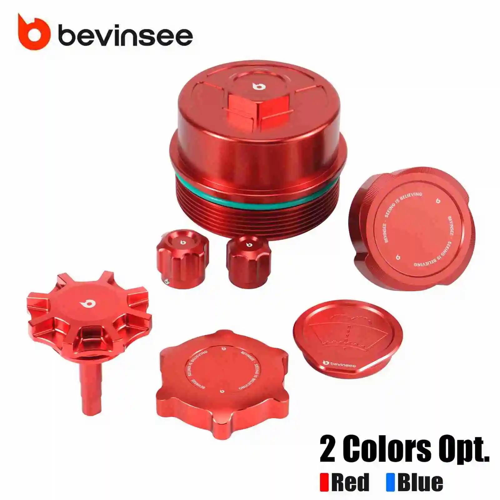 A/C Line Cap & Oil Cap & Oil Filter Cover Cap & Coolant Cap & PS Fluid Cap & Washer Cap Kit For BMW E46 325i 330i 325Ci 325xi