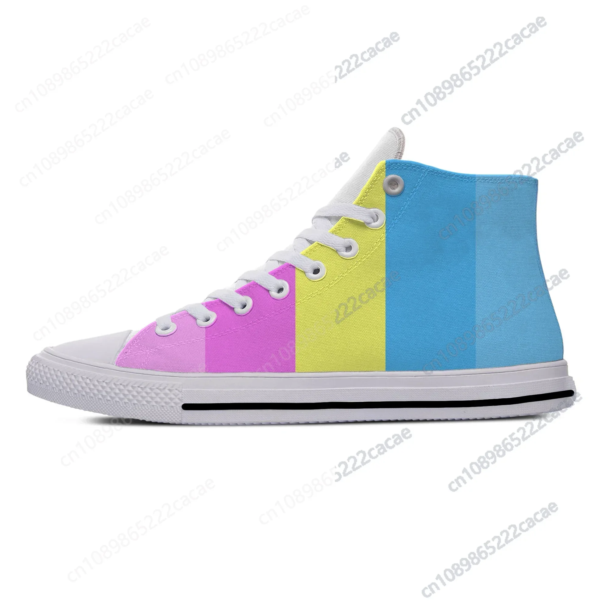 

Hot Pansexuality Gay Pride Flag Cool Popular Casual Shoes High Top Lightweight Breathable Men Women Sneakers Fashion Board Shoes