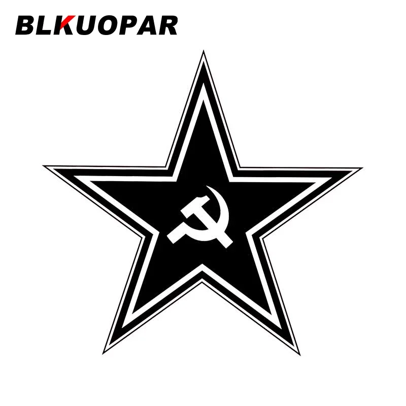 

BLKUOPAR для автомобиля «Молот и серп», виниловые солнцезащитные наклейки, креативная высечка, лобовое стекло, багаж, фургон, украшение автомобиля