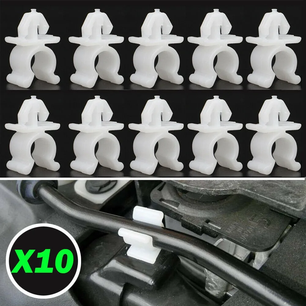 

10x Bonnet Hood Rod Holder Clip For Nissan Pathfinder Navara Skyline X-Trail T30 Interior Accessories Auto Fastener Clips