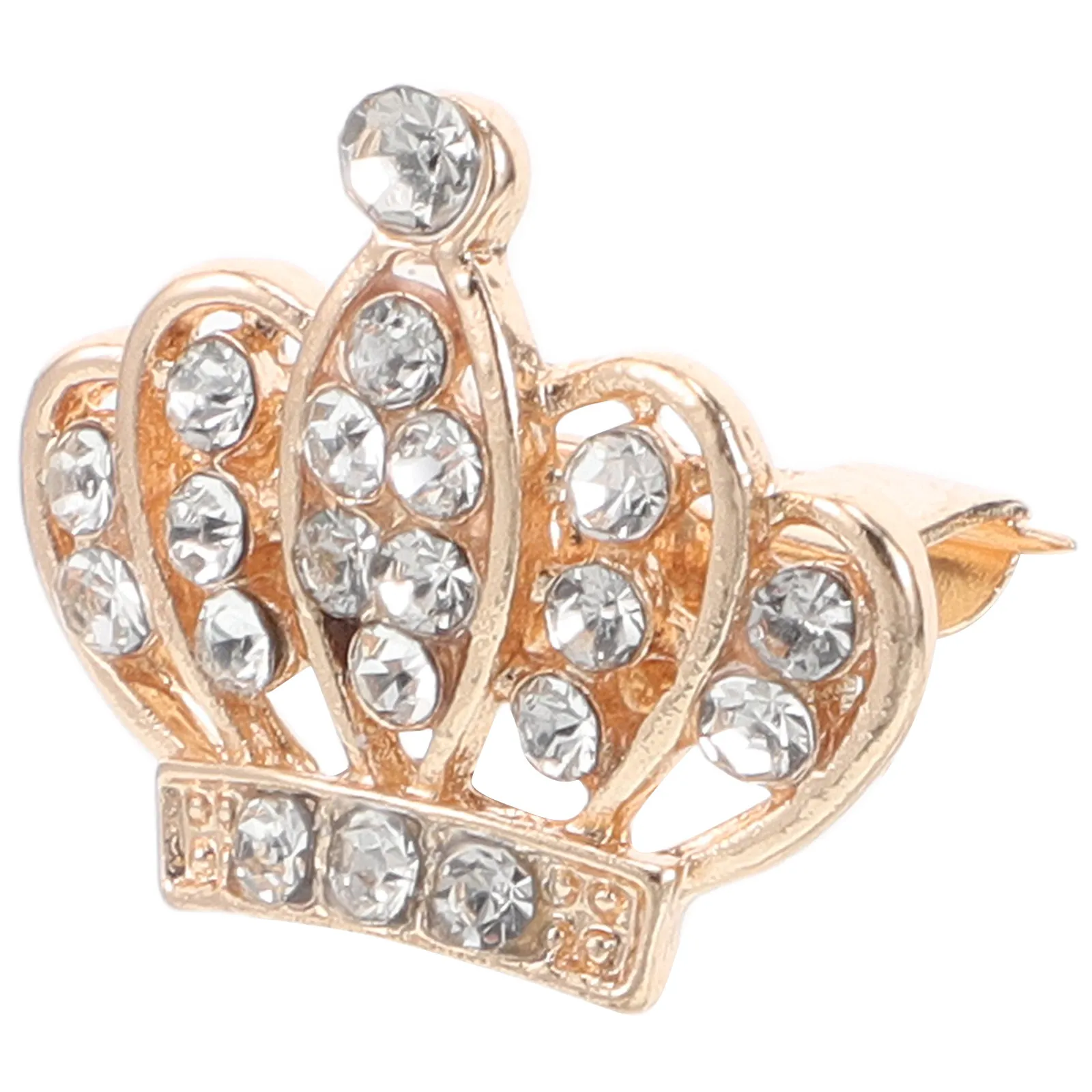 Elegant Crown Brooch Rhinestone Pin for Women Clothes Wedding Dress Lapel Pin Multifunctional Cloak Scarf Decoration