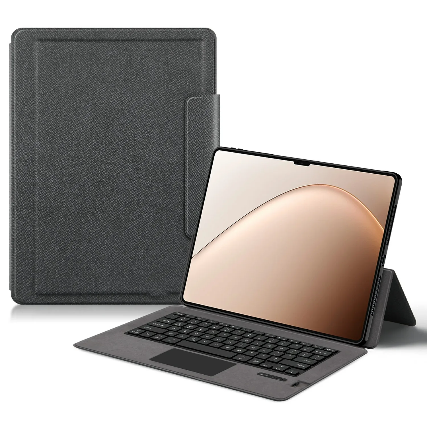 

For Xiaomi Pad 7 Ultra Leather Case + Touchpad Bluetooth-Compatible Keyboard with Backlit