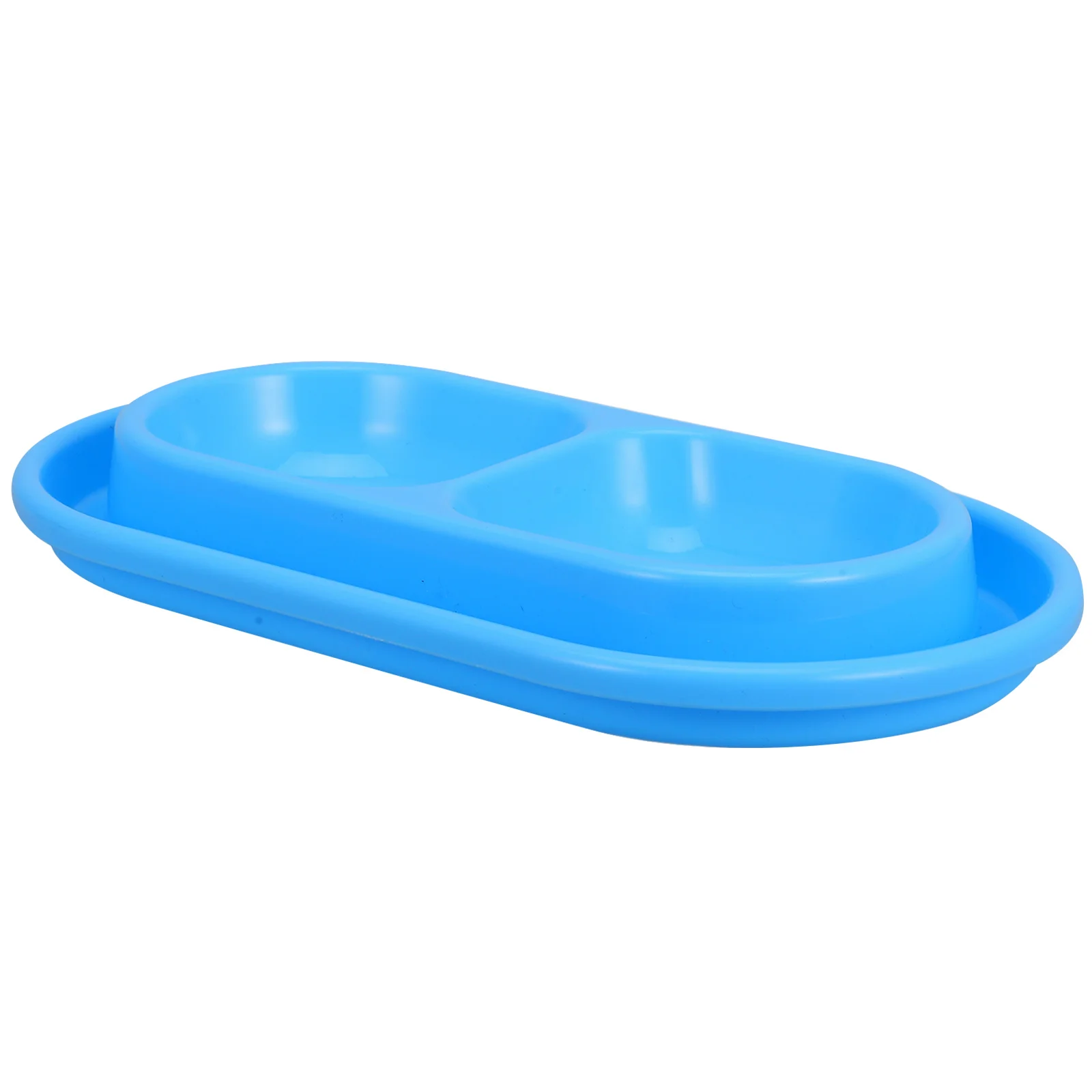 

Anti Ant Cat Bowl Blue Dual Pet Feeding Station Outdoor Cat Food Water Dish Small Dog Kitten Elevated Plastic Plate