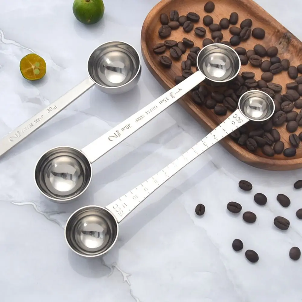 Professional 30/15 ML Coffee Scoop Long Handle Versatile Measuring Spoon Stainless Steel Two Tbsp Scoop Coffee Making