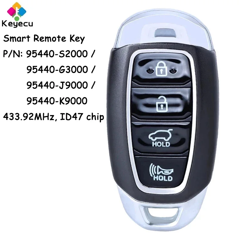 

KEYECU Smart Remote Key for Hyundai I30 Elantra GT Santa Fe Kona Veloster Fob 95440-S2000 95440-G3000 95440-J9000 95440-K9000