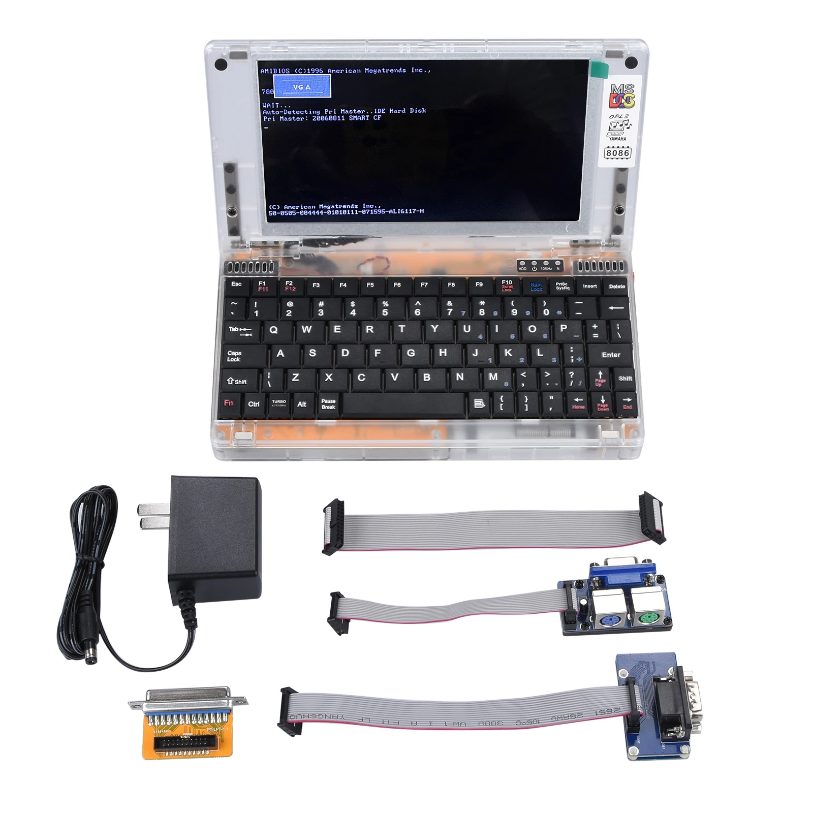 

Pocket8086 DOS System Laptop Computer VGA Graphics Card Serial Parallel IBM PC XT Compatible With Machine 8086CPU Microcomputer