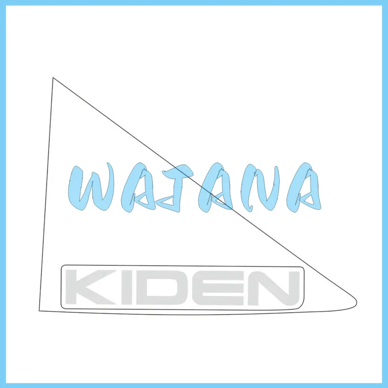 Kd150-u1 Fuel Tank Left / Right Cover Upper Lettering Sticker (silver/kiden/high Viscosity) 1210312-184000 / 1210312-185000