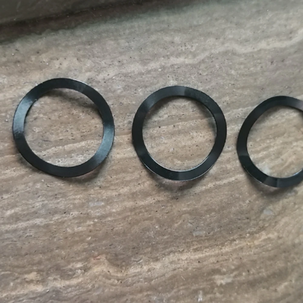 5-500Pcs M3-M118 65 Manganese Steel Wave Crest Type Gasket Spring Black Oxide Wavy Elastic Spring Shim Ring Fasteners
