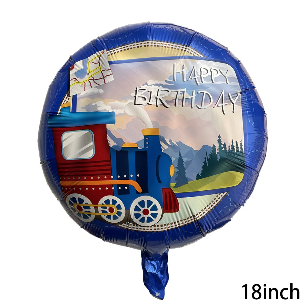 Train Birthday Party Decor Cars TO Two Year Old Birthday Tableware for All Aboard Railroad Disposable Paper Plates Train Balloon