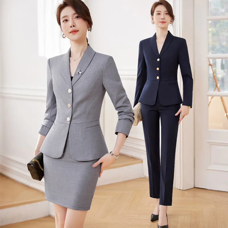 Suit Women's Business Clothing Spring and Autumn High-Grade Temperament Beauty Salon Technician Hotel Work Clothes Reception Wor