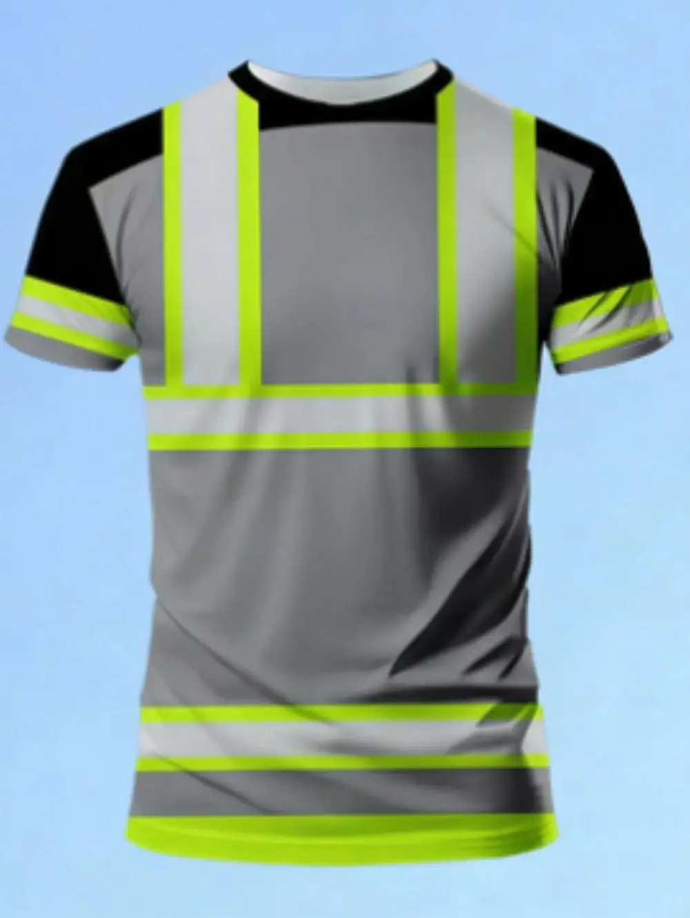 Neues Sicherheitslogo 3D-Druck Schnelltrocknend Atmungsaktives Herren-T-Shirt Outdoor Streetwear Sommer Kurzarm Tägliche Freizeitkleidung – Detail 8