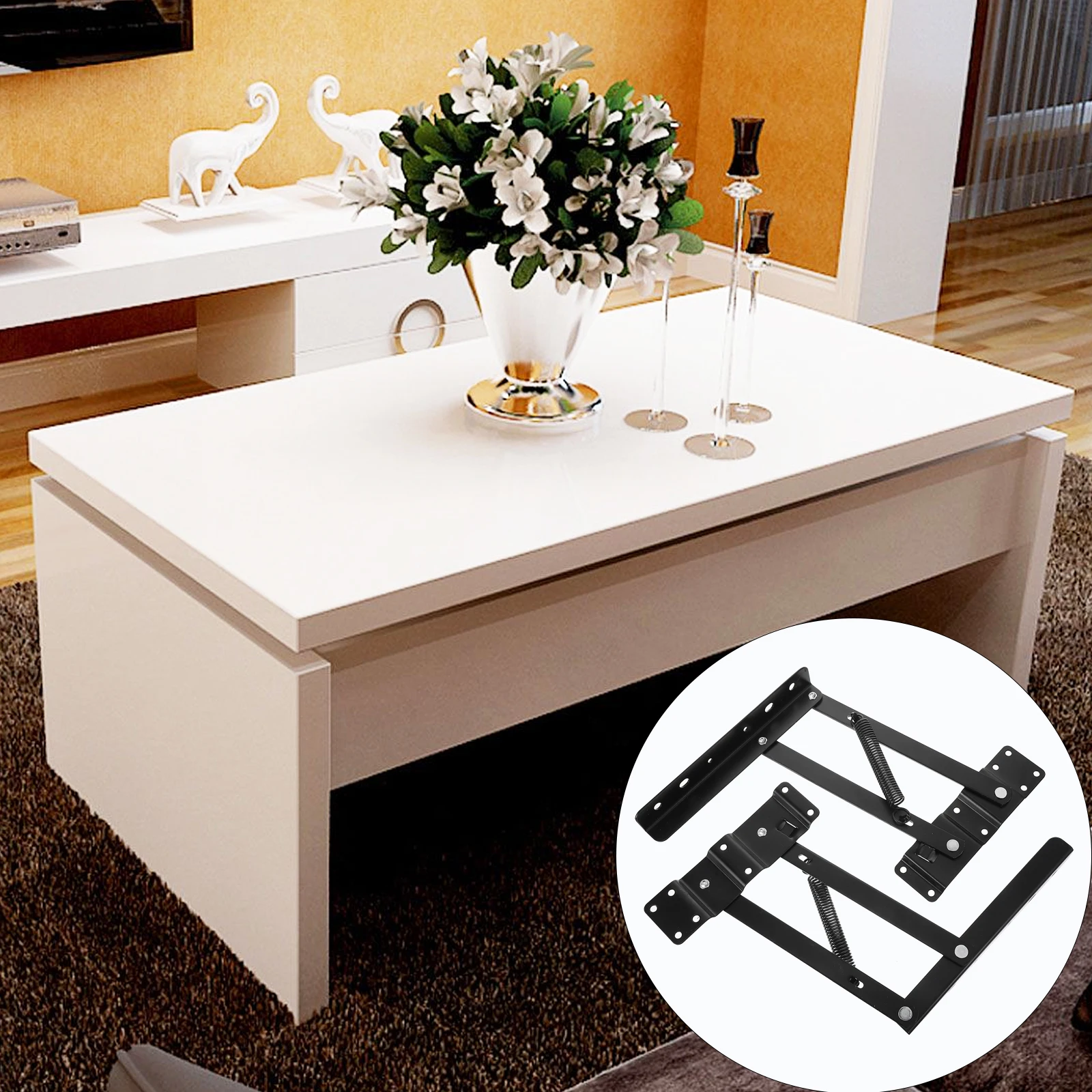 

Heavy Duty Coffee Table Lifting Frames Hydraulic Furniture Rack Folding Hardwares Spring Hinges Sensory Lock Telescopic Desk