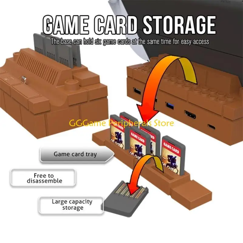 محطة إرساء التلفزيون U55B مع منفذ RJ45 جيجابت إيثرنت ومحول الفيديو المتوافق مع ومحول حامل الشحن للتبديل #2