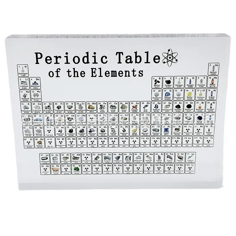 Transparent Educational Tools Acrylic Decoration Periodic Table Ornament Student Learning Gift