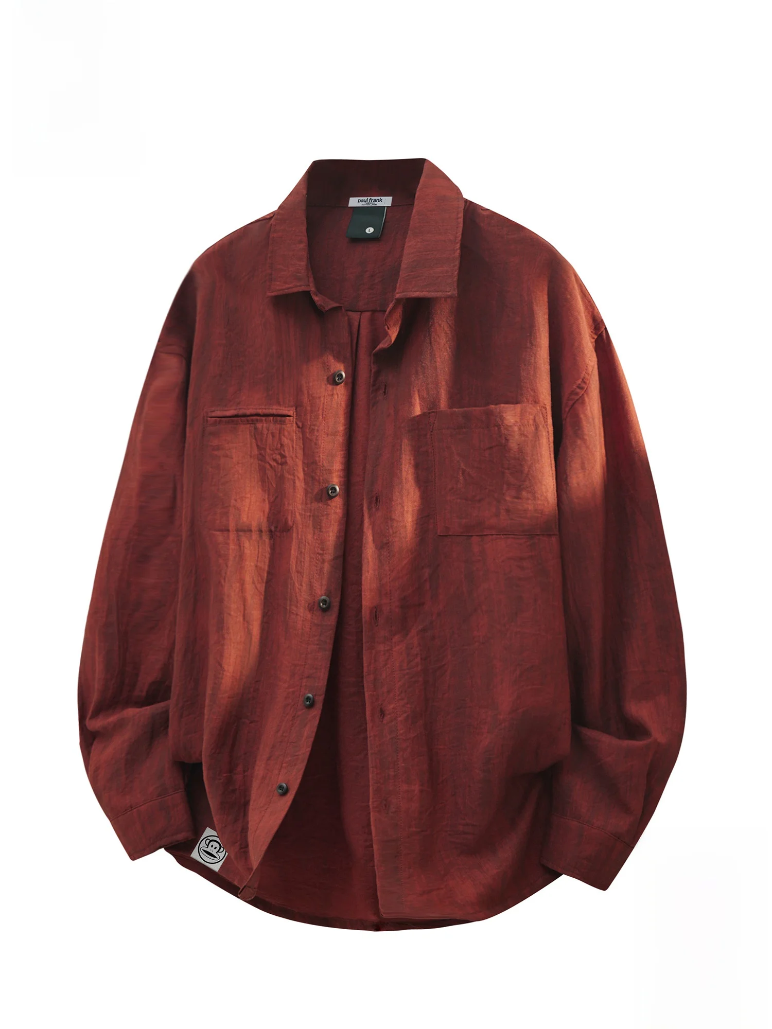 

Мужская рубашка PaulFrank в стиле ретро с эффектом тай-дай, новая весенняя коллекция, свободная повседневная рубашка с длинным рукавом, удобная, дышащая, молодежная мода