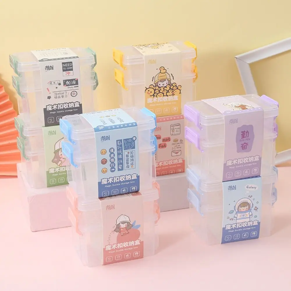 

Multifunctional Waterproof Transparent Mini Desktop Storage Box Sundries Storage Box Nails Clips Organizer Trivia Parts Tool