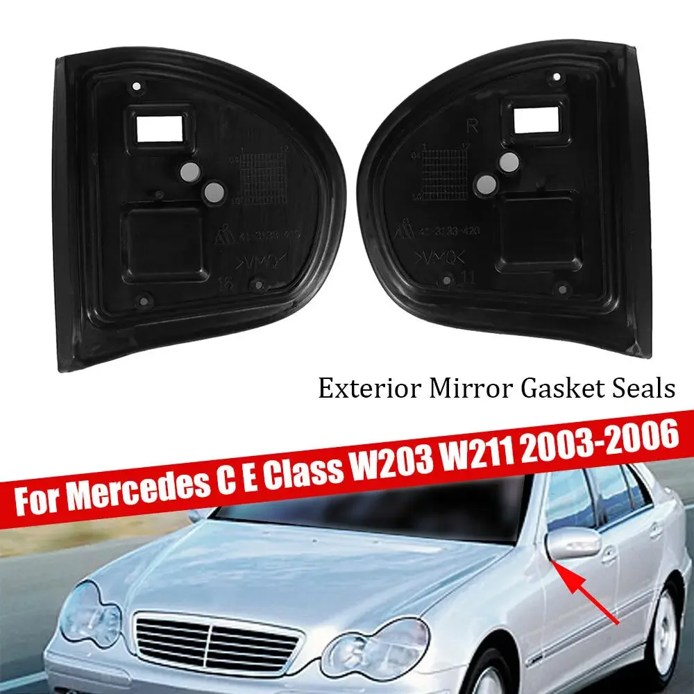 413131418 2038106976 2038103716 For Mercedes E C Class W211 W203 Car Rear View Mirror Gasket Rubber Seal Pads Black Rubber Auto