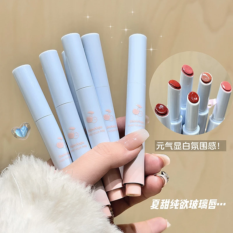 Lápiz labial hidratante de hielo brillante, esmalte de labios ligero con agua, fácil de aplicar, bálsamo labial duradero, Cosméticos de maquillaje de Corea