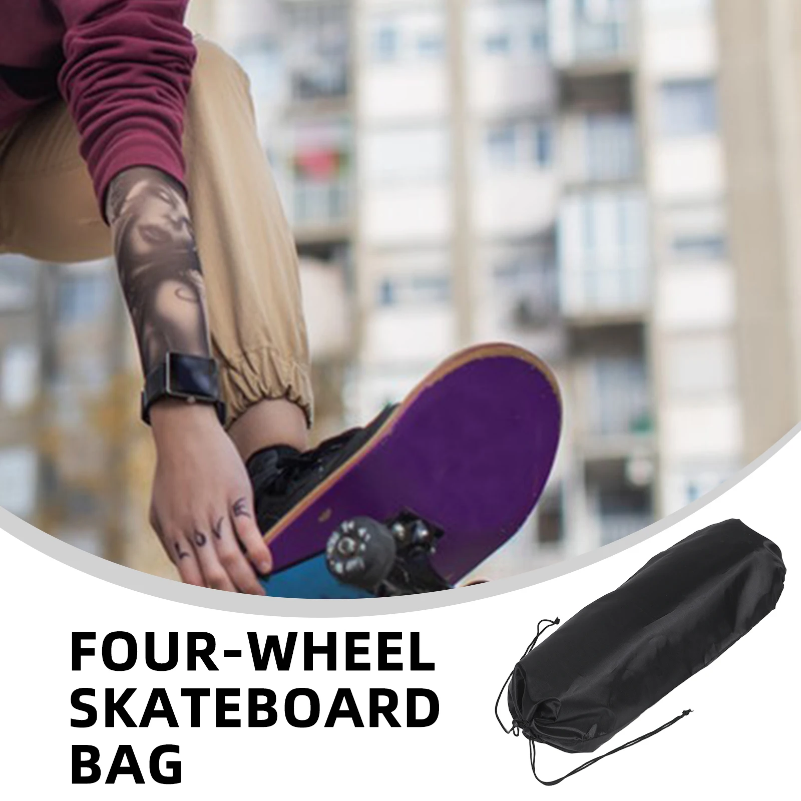 2 قطعة حقيبة الظهر لوح التزلج مقصورة واسعة تناسب الأشرطة القياسية القابلة للتعديل الأسطوانة تزلج والعتاد في الهواء الطلق مغامرة