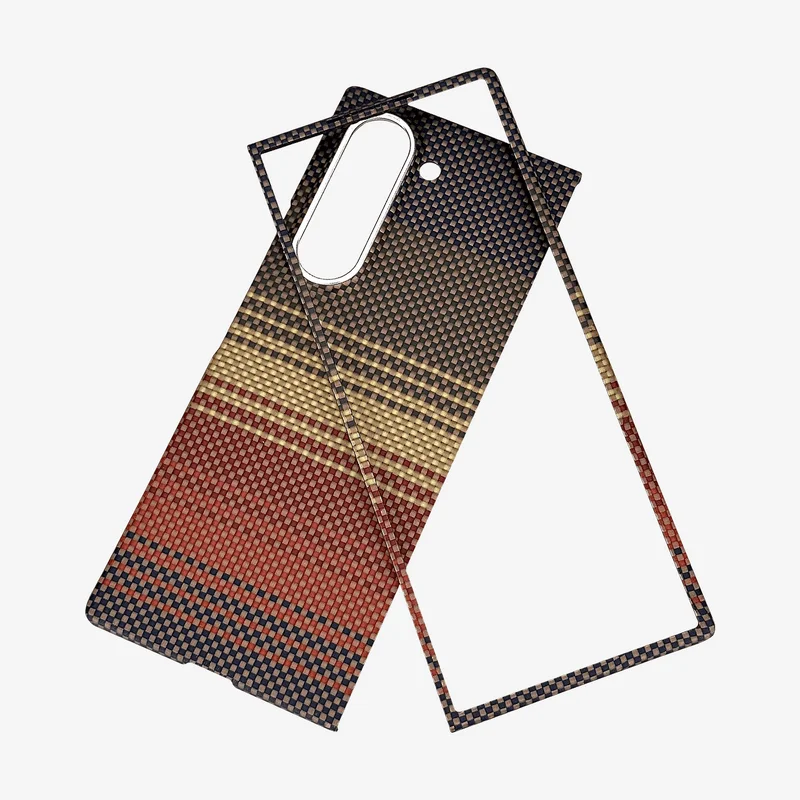 Colorful phone case for Samsung Galaxy Z Fold6 Kevlar Advanced case Aramid Carbon Fiber case Magnetic Wireless charging