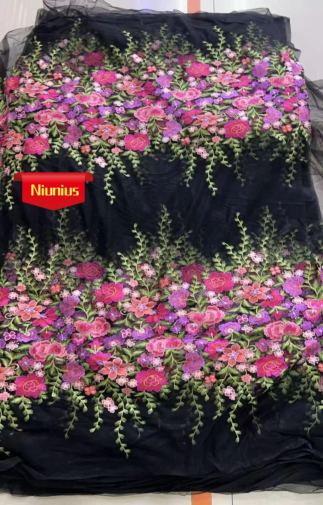 5Yards Latest Best Quality Delicate Embroidered Austria Lace Very Soft Mesh Tulle Fabric For Party Evening Dresses NN_1928