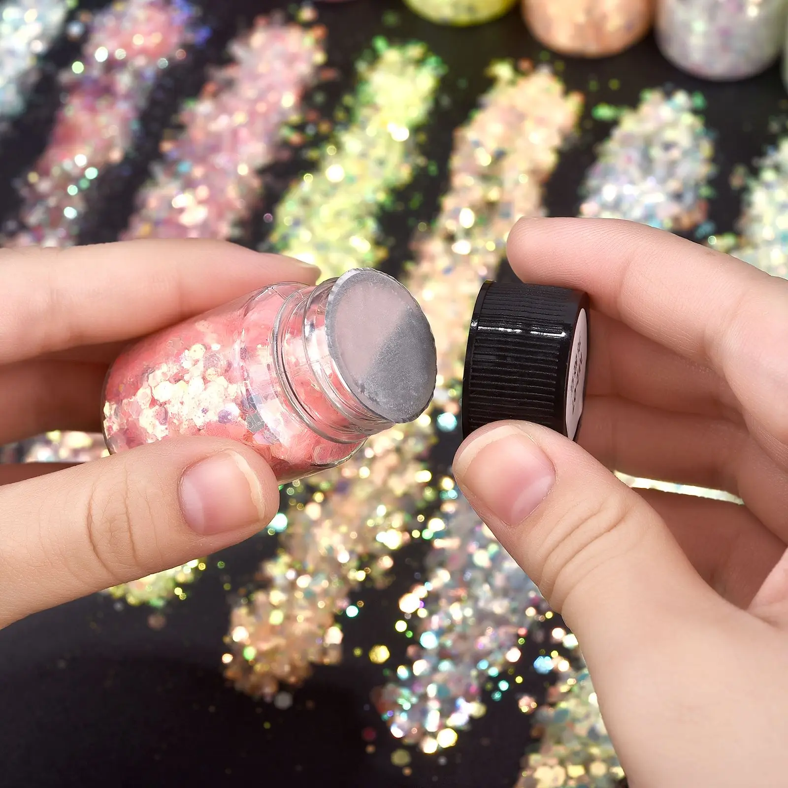 Luminous Sequins Epoxy Resin Filling Glow In Dark Hexagon Shiny DIY Resin Silicone Mold Glitter Nail Art Crafts Making Supplies