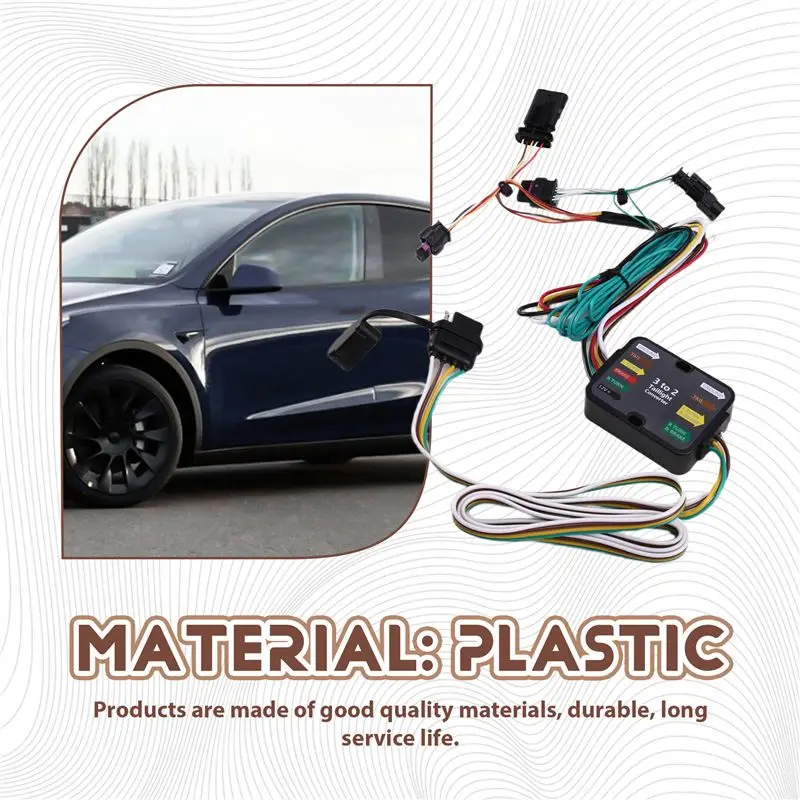 Dependable-118869 Full Trailer Wiring Setup For Tesla Model 3 2020-2023, Trailer Harness Connector