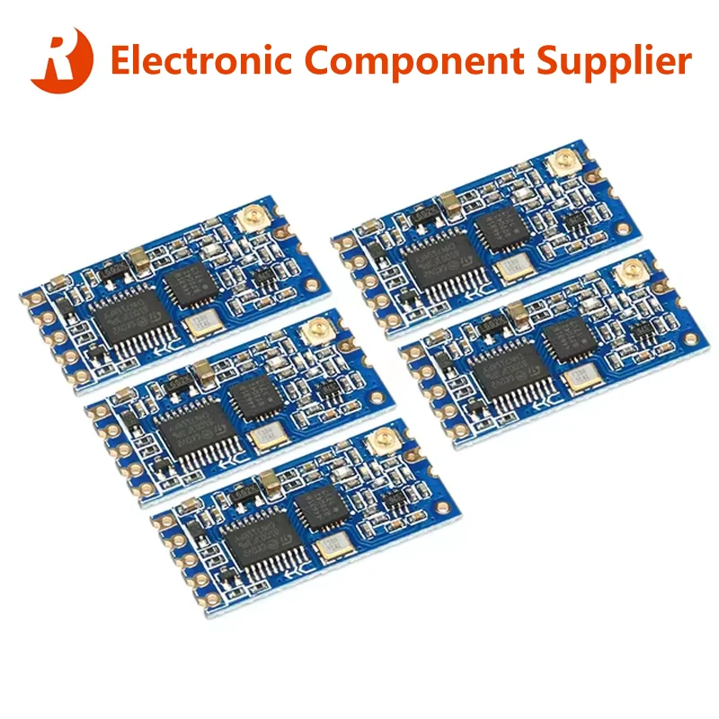 5Pcs Brand New HC-12 SI4463 433Mhz Wifi Wireless Serial Port Module HC12 1KM 1000m 433MHz Receiving and Transmitting Board PCB