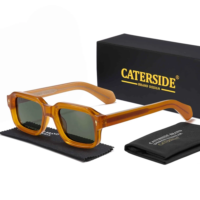 CATERSIDE Modische, schlichte Herren-Sonnenbrille, grob gerahmtes Design, Sonnenbrille für Damen, Outdoor, Party, Urlaub, Reisen, Fahren, Brillen – Detail 9