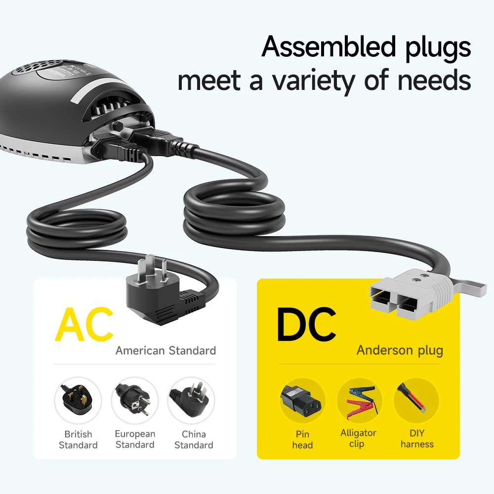 DALYバッテリー充電器 リチウムイオンNMC 6S 7S 24V LifePO4 LFP 8S 24V 500W 20A リチウムバッテリー充電器 ゴルフカート Klifts AGV Anderson対応