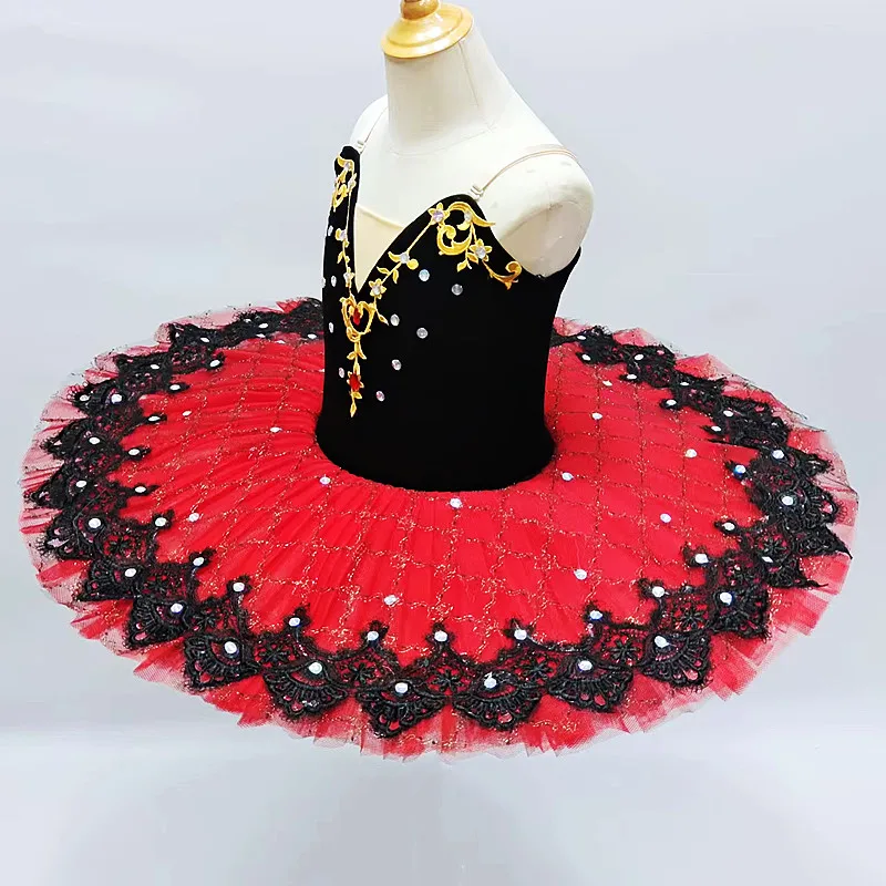 Ballett-Tutu-Rock für Mädchen und Frauen, klassischer Tanz-Performance-Rock, elastischer Bund, geschichtetes Netz, Spitzenkante