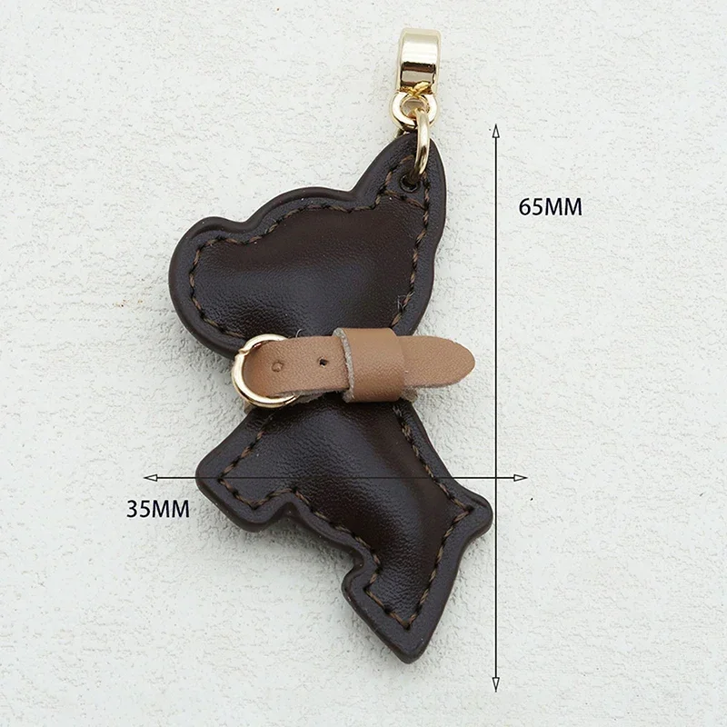 Portachiavi per auto con cucciolo di bulldog francese in pelle da 1 pezzo, regalo creativo, ciondolo per borsa, ornamento, portachiavi per auto carino