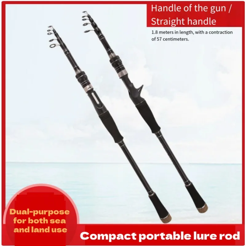 1.8m-3.0m Ultra Light Carbon Fiber Retractable Fishing Rod Portable Spinning Casting Rod Outdoor Trout Fishing Pole - view 3
