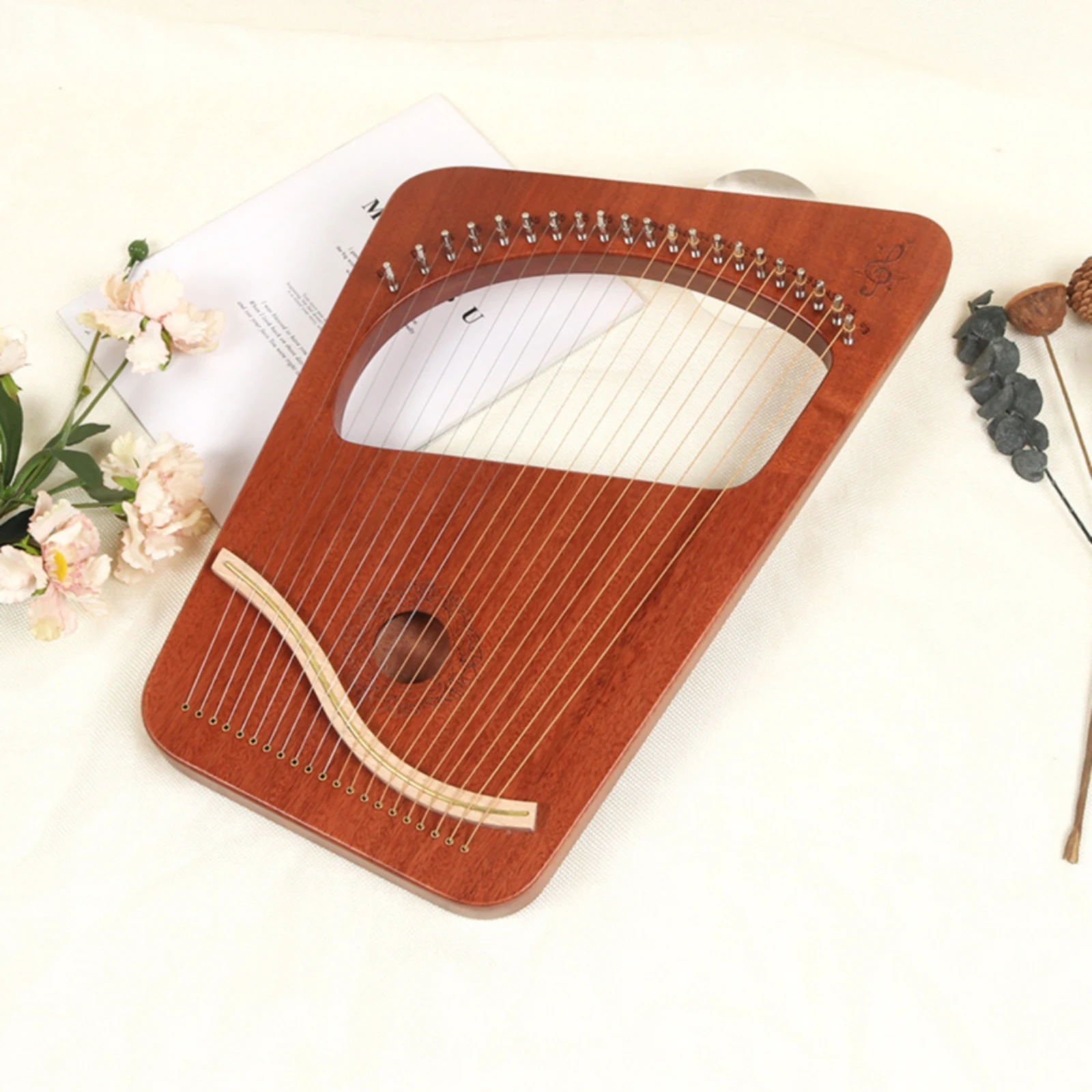 Musical Instrument Lyre - 21-Saitige Lyre Handgehaltene Lyre-Harfe Tragbares Schlankes