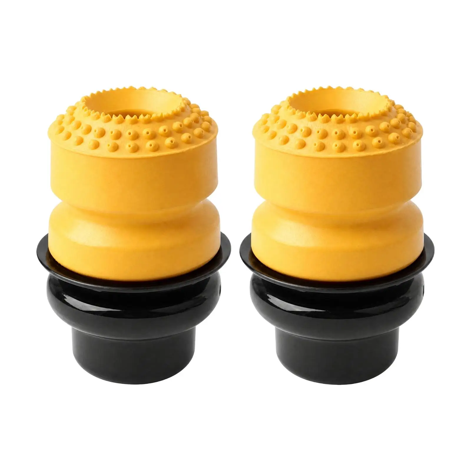 2 Pieces Vibration Damper Compact Rear Vibration Bump Stop Rear Shock Absorption Assembly Stopper with Textured Upper Surface