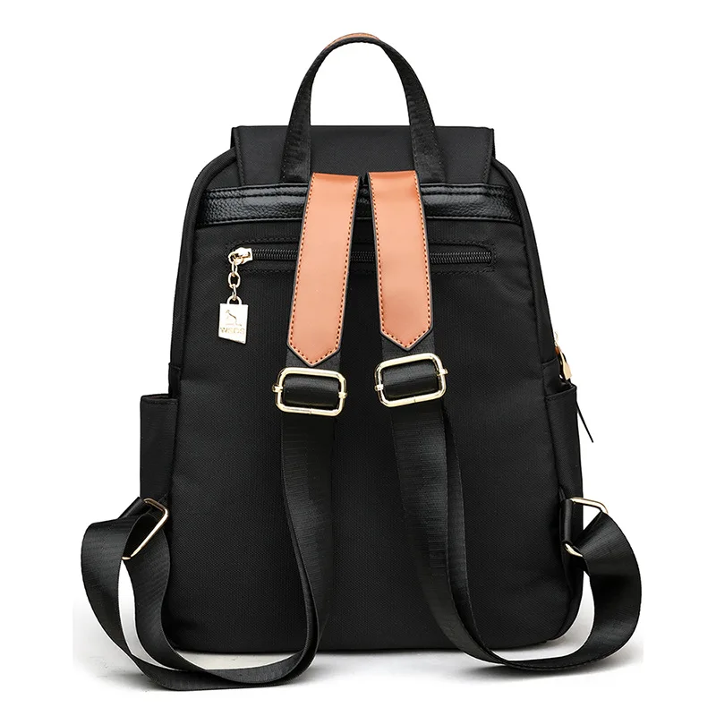 Trendy Nylon Backpack for Women Korean Style Casual Work Commuter Lightweight Simple Ladies Rucksack image 3