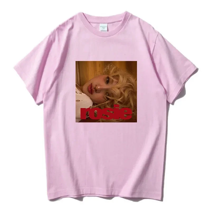 ROSÉ Rosie ألبوم الجرافيك تي شيرت APT الإضاءة قصيرة S الرجال تنفس تي شيرت مخطط لجميع المواسم ملابس الشارع الشهير غير رسمية #5