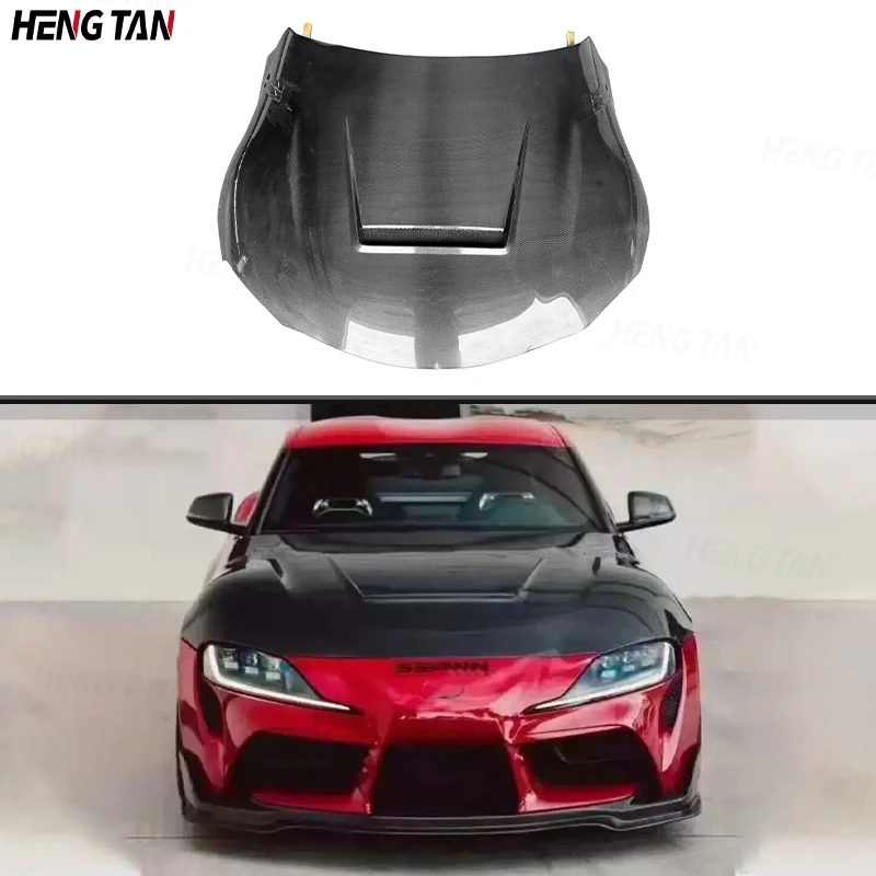 

Carbon Fiber Car Front Bumper Engine Cover Hood Bonnet Vent For Toyota Supra A90 A91 MK5 2019-2023 Parts Upgrade Body kit