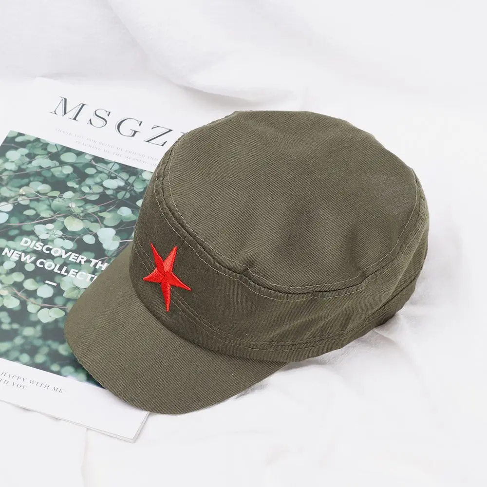 Adjustable Classic Men Military Caps Men\'s Women\'s Fitted Baseball Caps Adjustable Army Red Star Sun Hats Outdoor Casual Sports