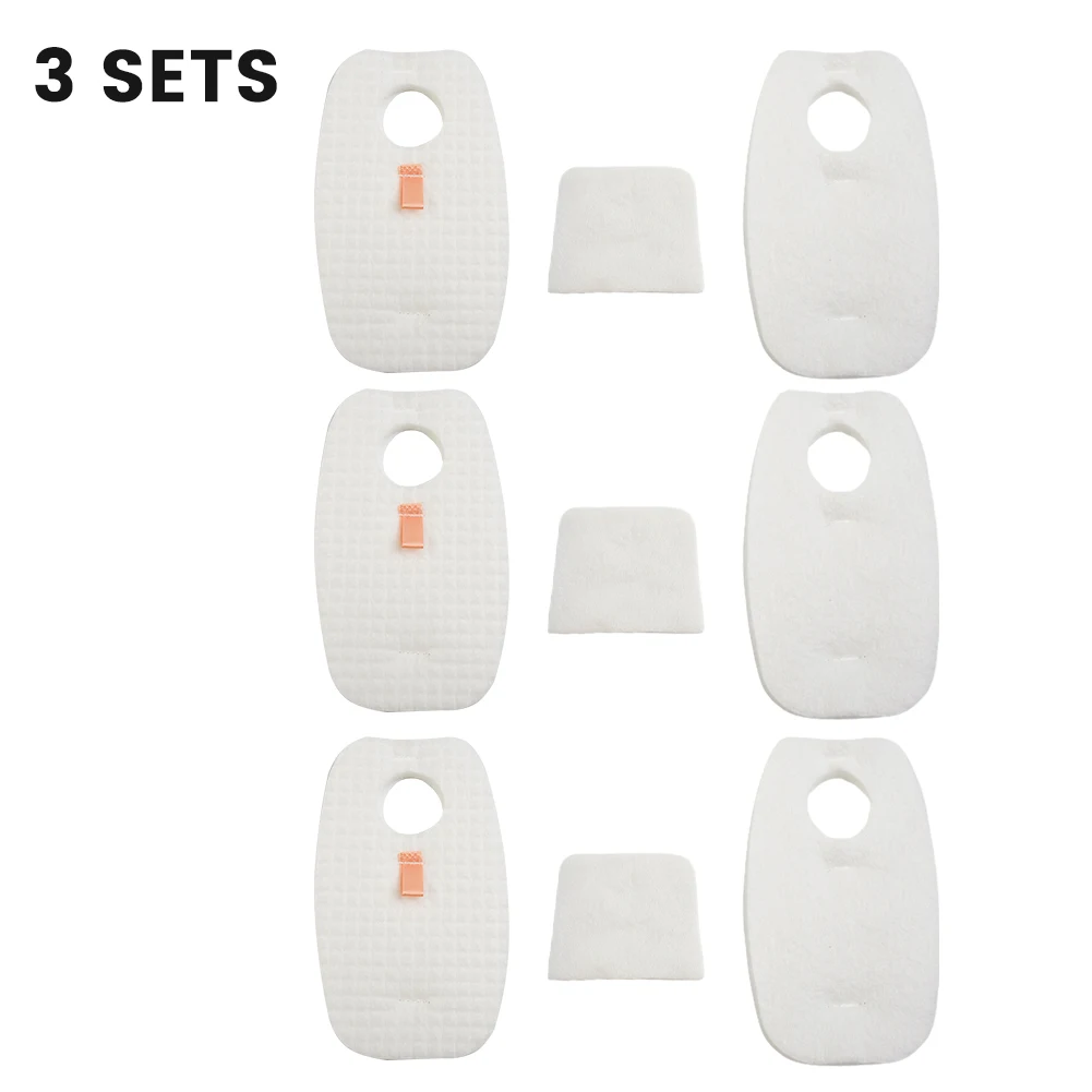 Peças de vácuo 3 conjuntos de filtro de espuma, peça de substituição uv380 hv380w hv381 hv381c hv384q, ferramenta de limpeza de suprimentos domésticos