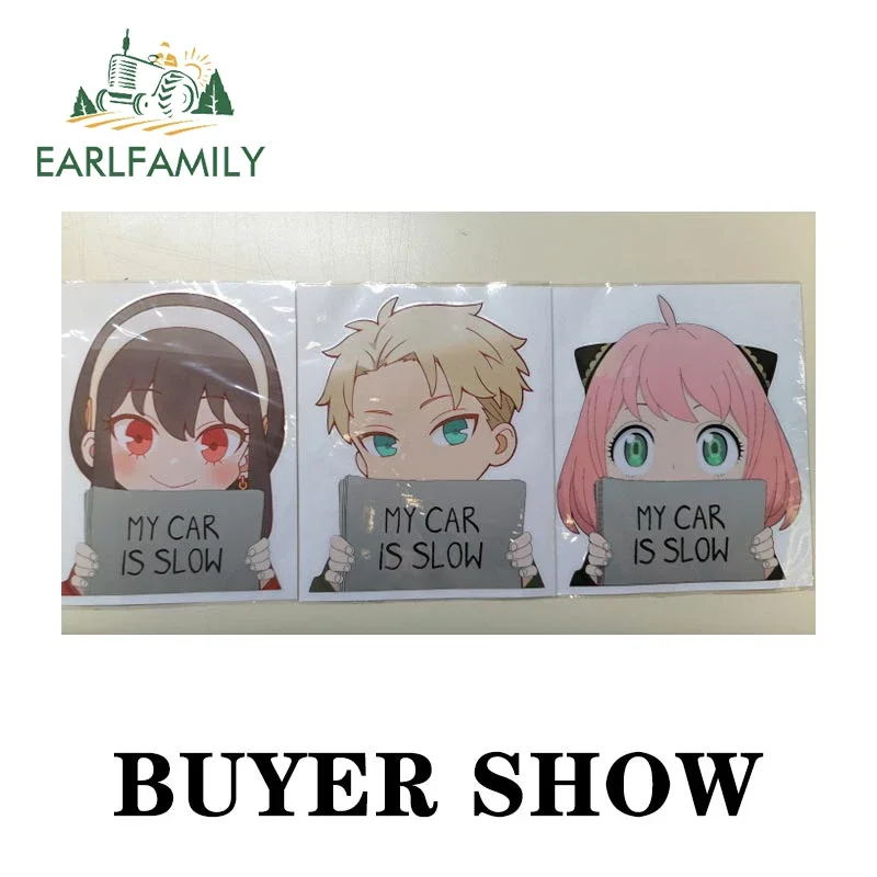 Earl family 13cm x 11,4 cm für Anya Fälscher Mein Auto ist langsam niedlich Anime Auto Aufkleber Anime wasserdichte Aufkleber Autotür schutz